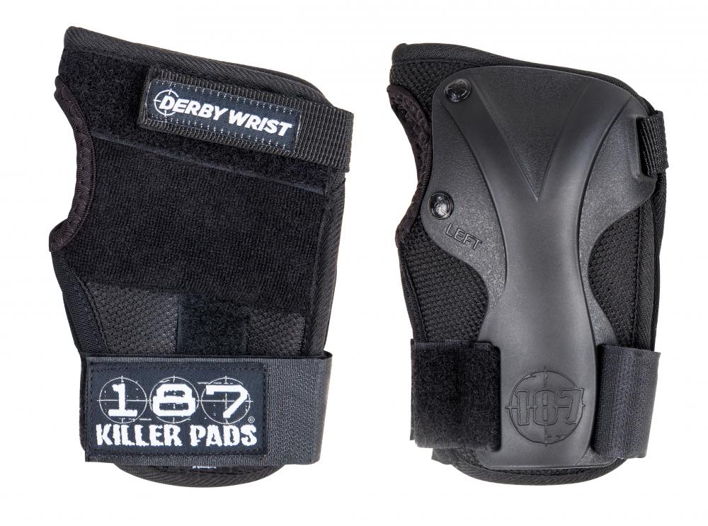 187 Killer Pads Derby Wrist Black/Black - Maat S