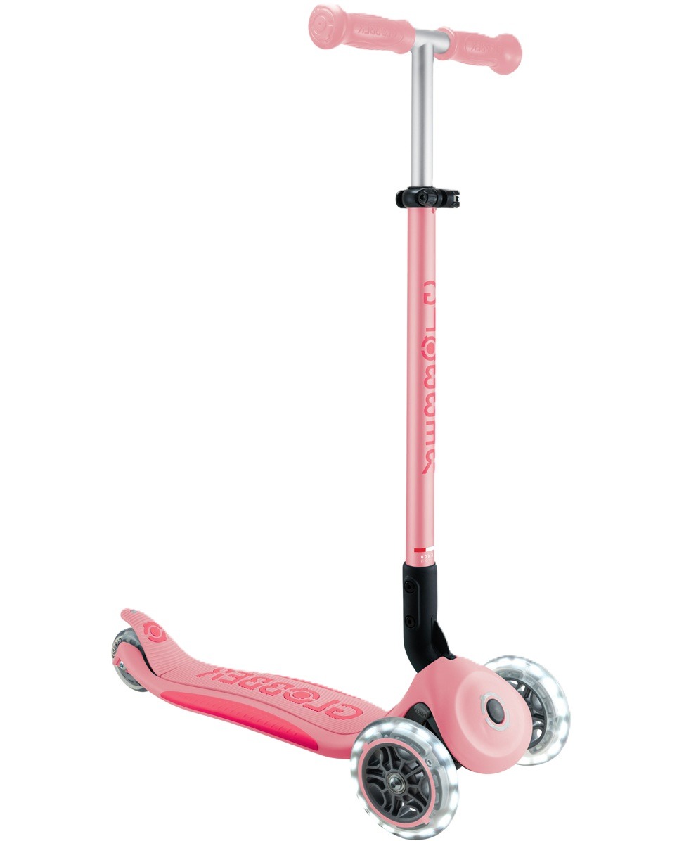 Globber Primo Foldable Plus Lights Pastel Pink