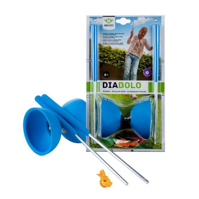 Diabolo rubber including two metal sticks 32,5 cm - Blue