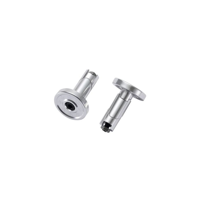  Blunt Bar Ends Alloy Pair - Silver