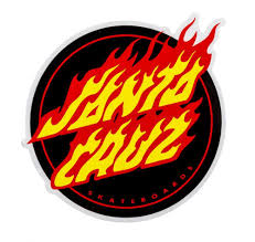 Santa Cruz Flame Dot Sticker