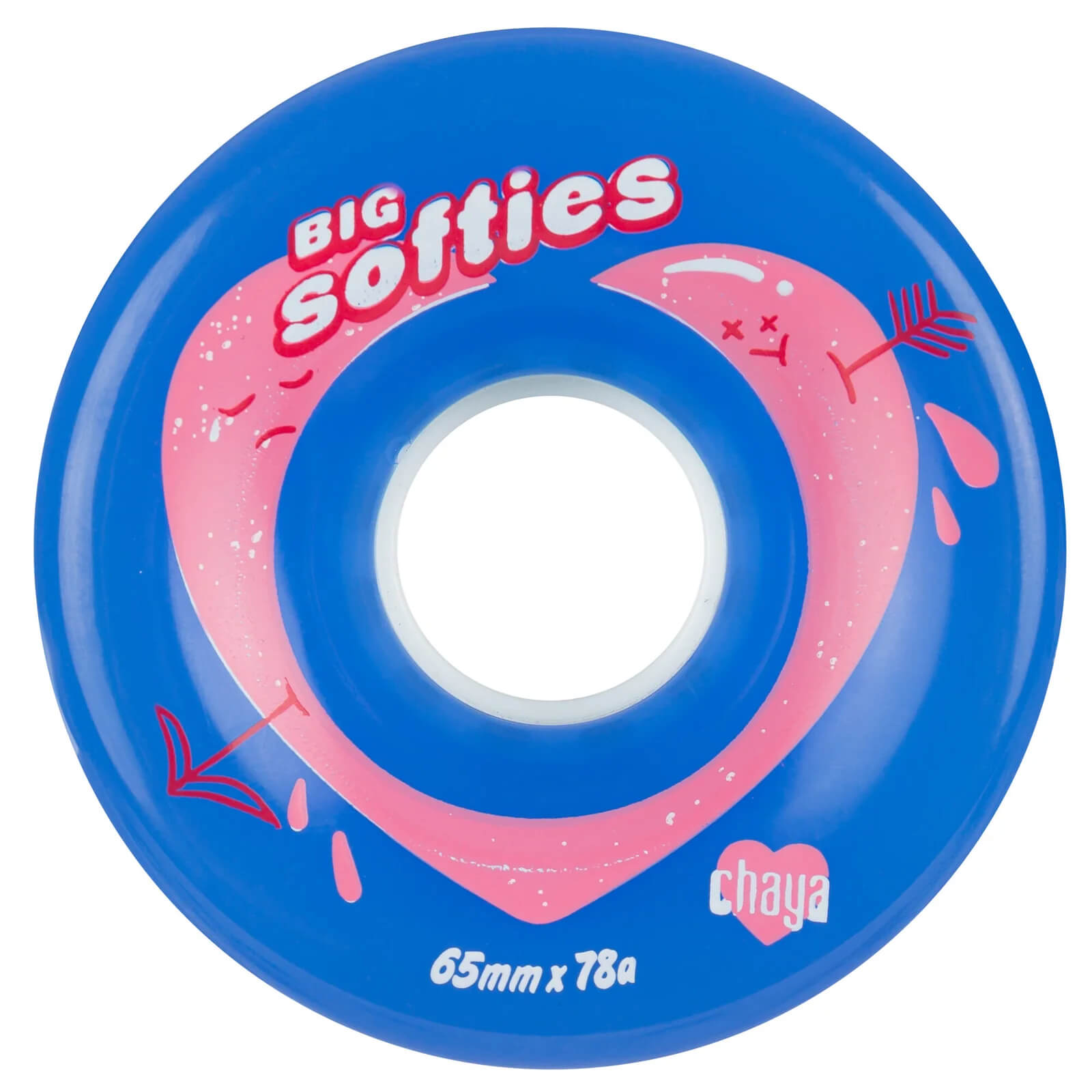 Chaya Rollerskates Wheels Big Softies - Clear Blue | 65mm/78A 4-Pack