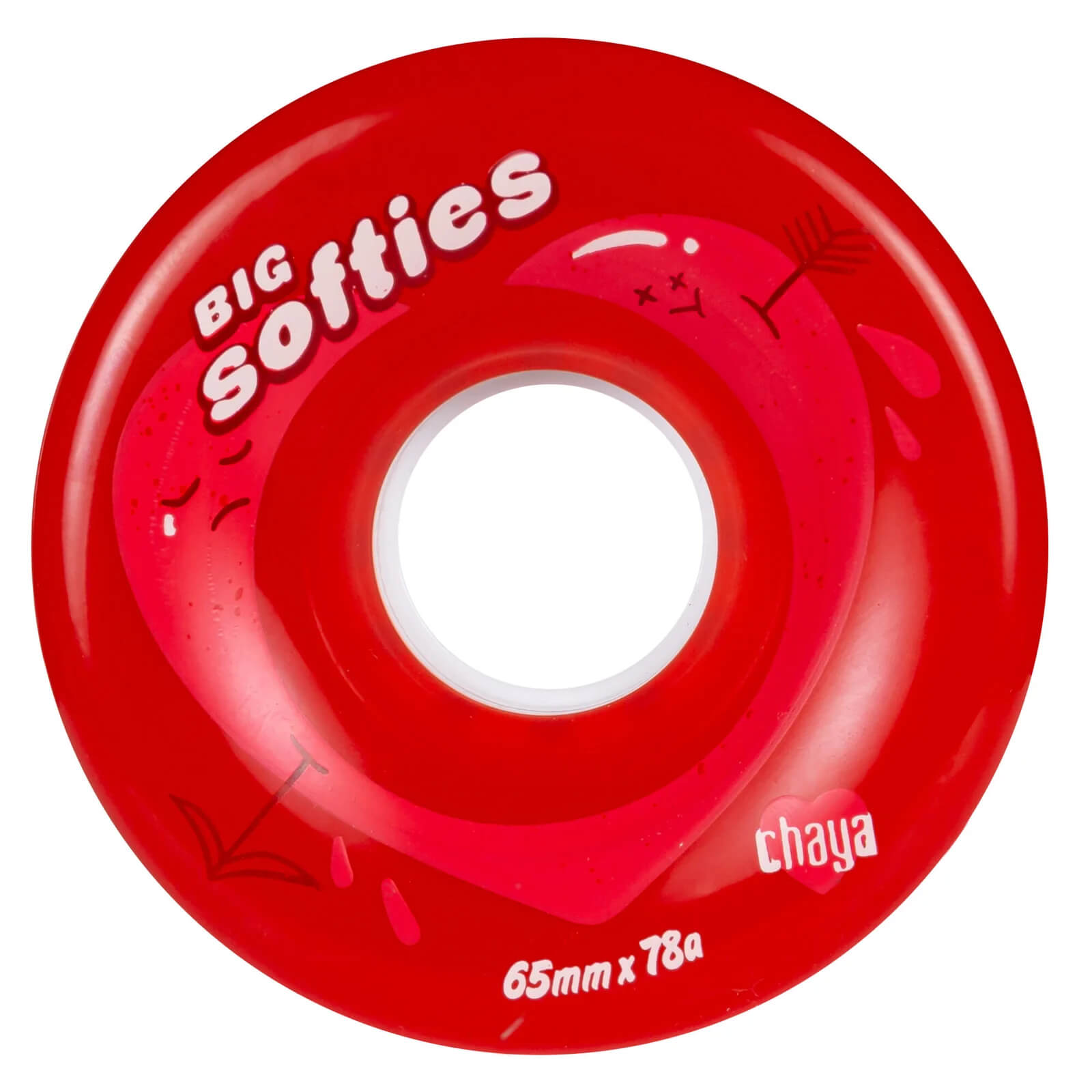 Chaya Rollerskates Wheels Big Softies - Clear Red | 65mm/78A 4-Pack