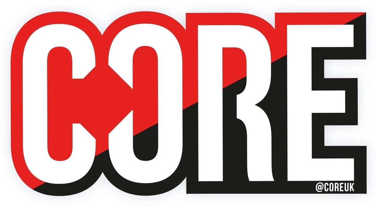 CORE Classic Stuntstep Sticker | Split Black/Red