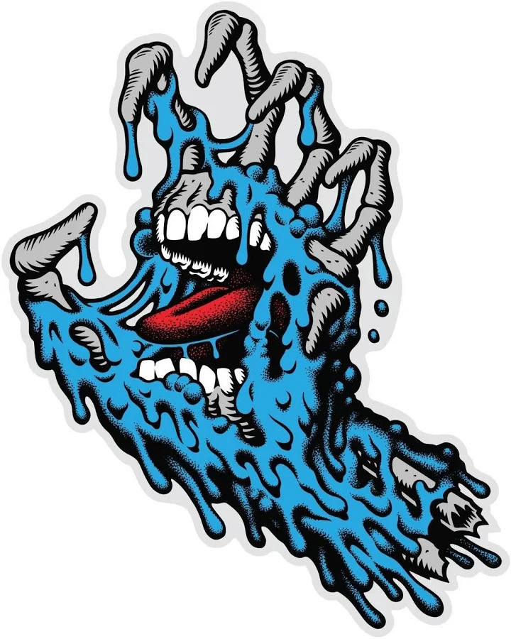 Santa Cruz Melting Hand Sticker
