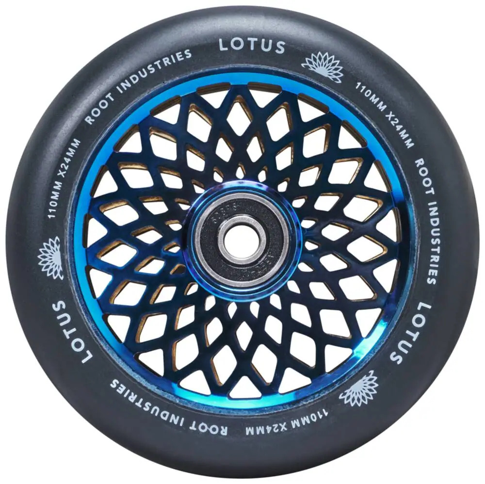 Root Lotus Stuntstep Wielen 2-Pack Blu-ray/Black 110mm