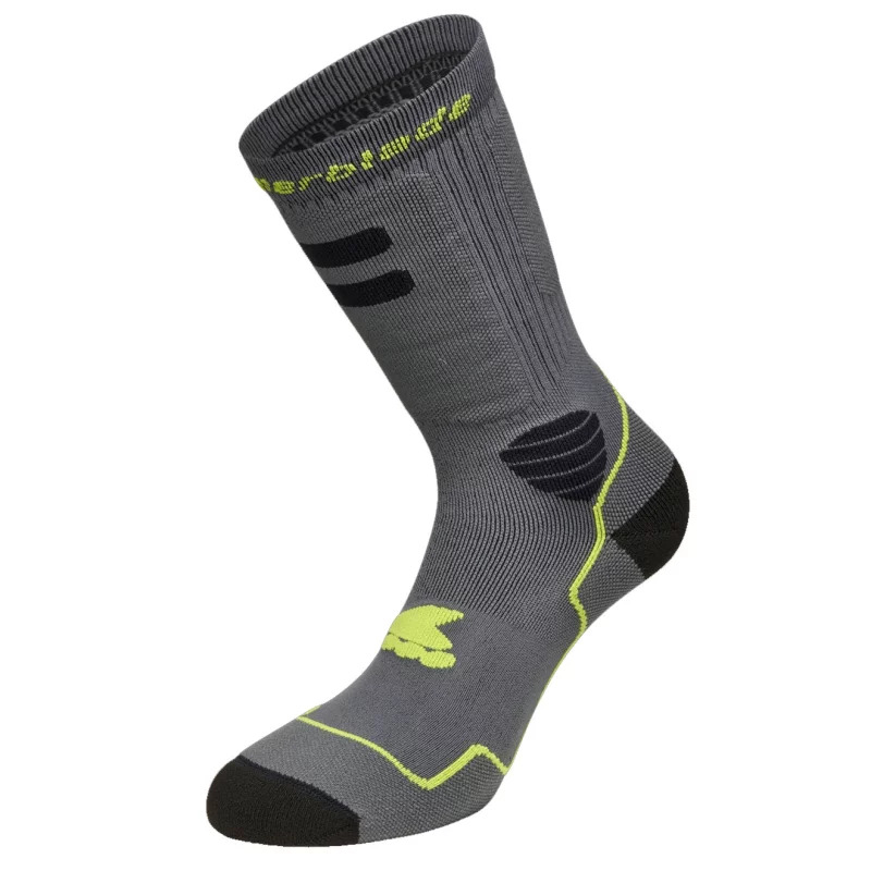 Rollerblade High Performance Skate Socks Anthracite/Lime Maat: L