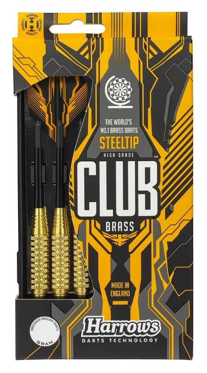 Harrows Club Brass | 25 Gram Gk. dartpijlen