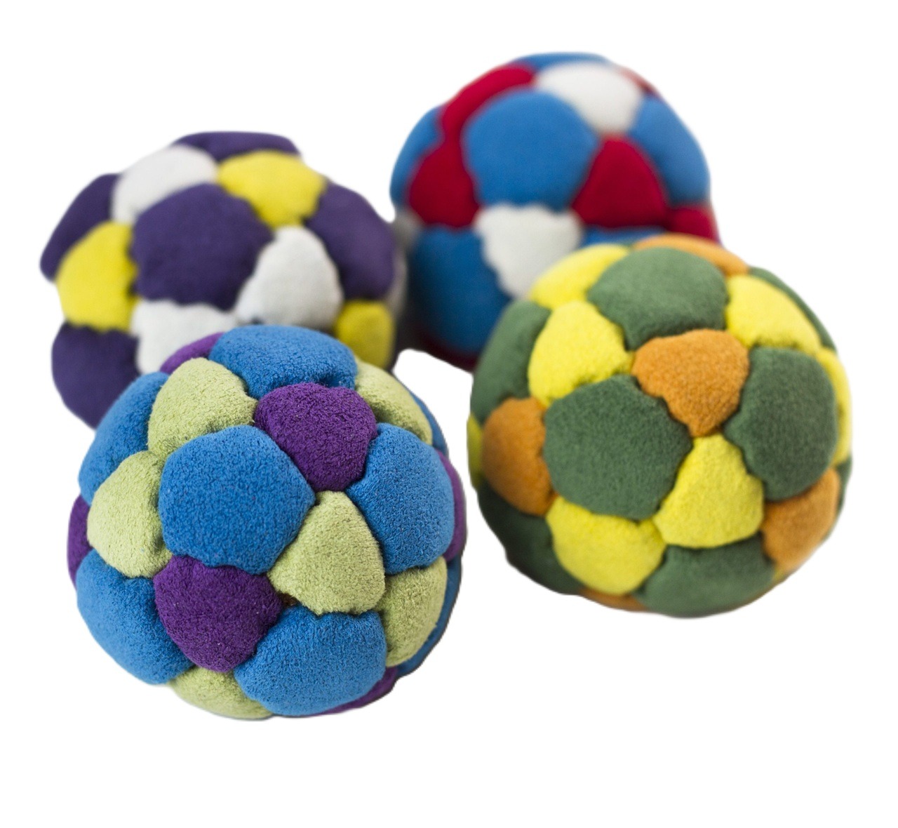 Footbag 32 Panel Hand Gemaakt Hacky Sack Kleuren Assorti.