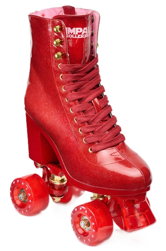 Impala Marawa High Heel Rollerskates | Red Glitter 