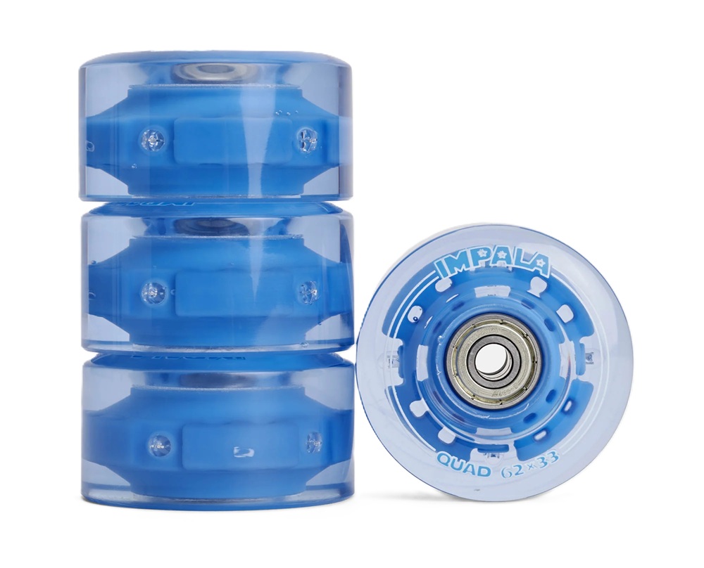 Impala Light Up Quad Wheel 4pk | 62mm Blue
