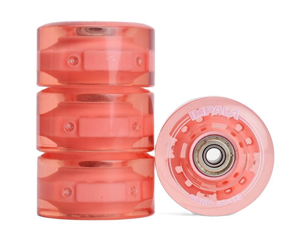Impala Light Up Quad Wheel 4pk | 62mm Pink