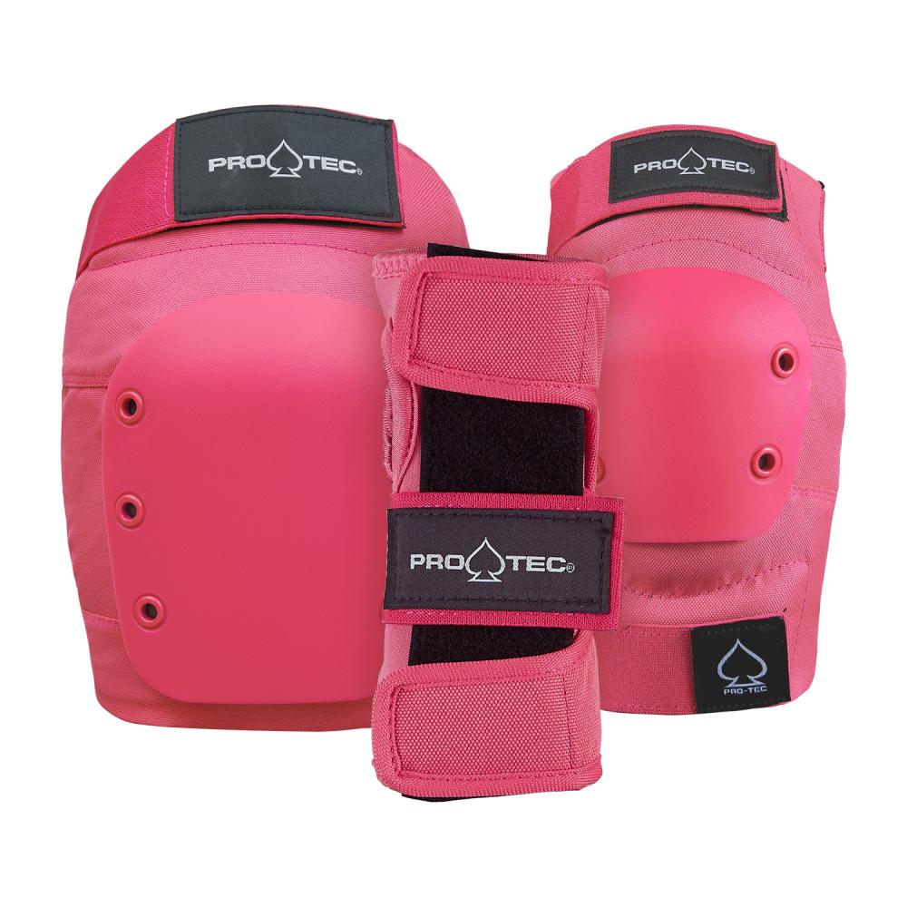 Pro-Tec Pads Street Gear Junior 3 Pack Open	| Pink