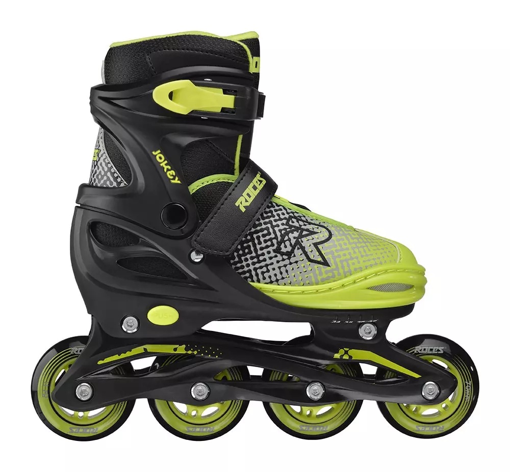 Roces Jokey X Boy Adjustable Inline Skates | Black/Lime