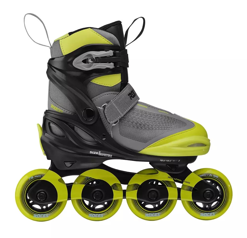 Roces Moody X Boy TIF Adjustable Inline Skates | Black/Lime Maat: 36-40