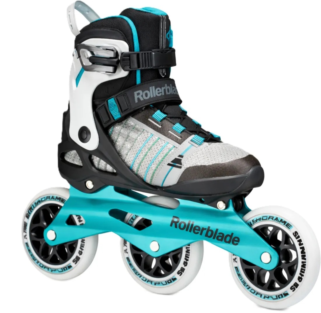 Rollerblade Macroblade Black/Aquamarine 110 W - Maat: 36.5-37 - 23-23.5 CM