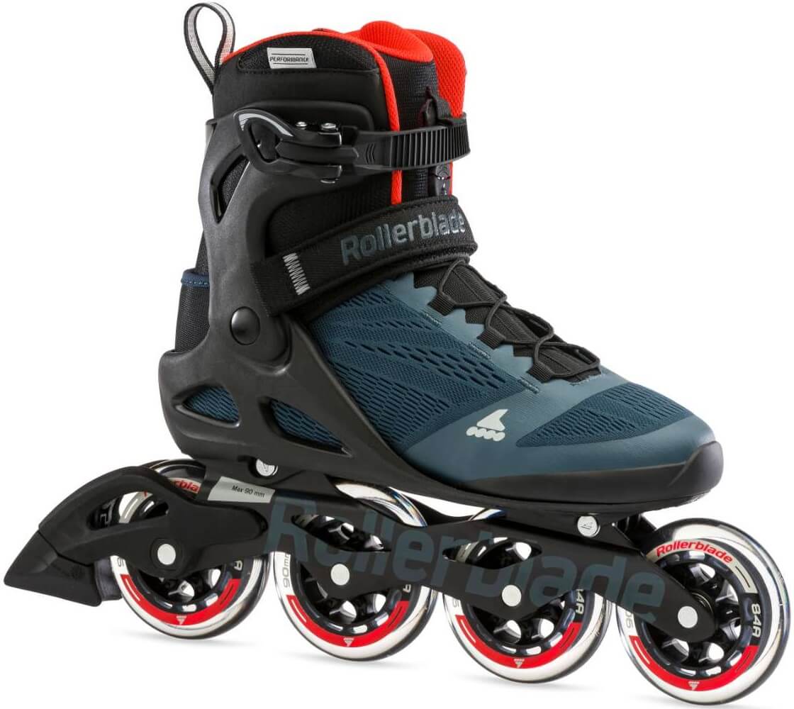 Rollerblade Macroblade 90 Orion-bleu/spicy-orange 90MM Inlineskate