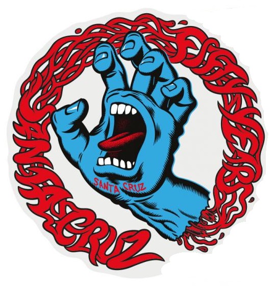 Santa Cruz Screaming Hand Sticker