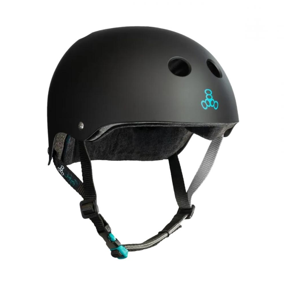Triple Eight Helmet - Certified Sweat Saver Helm | Tony Hawk Signature Edition Black