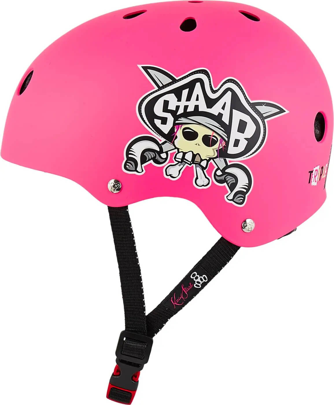 Triple Eight Helmet Youth Lil 8 Staab - Neon Pink